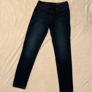 Dark blue high waisted jeggings